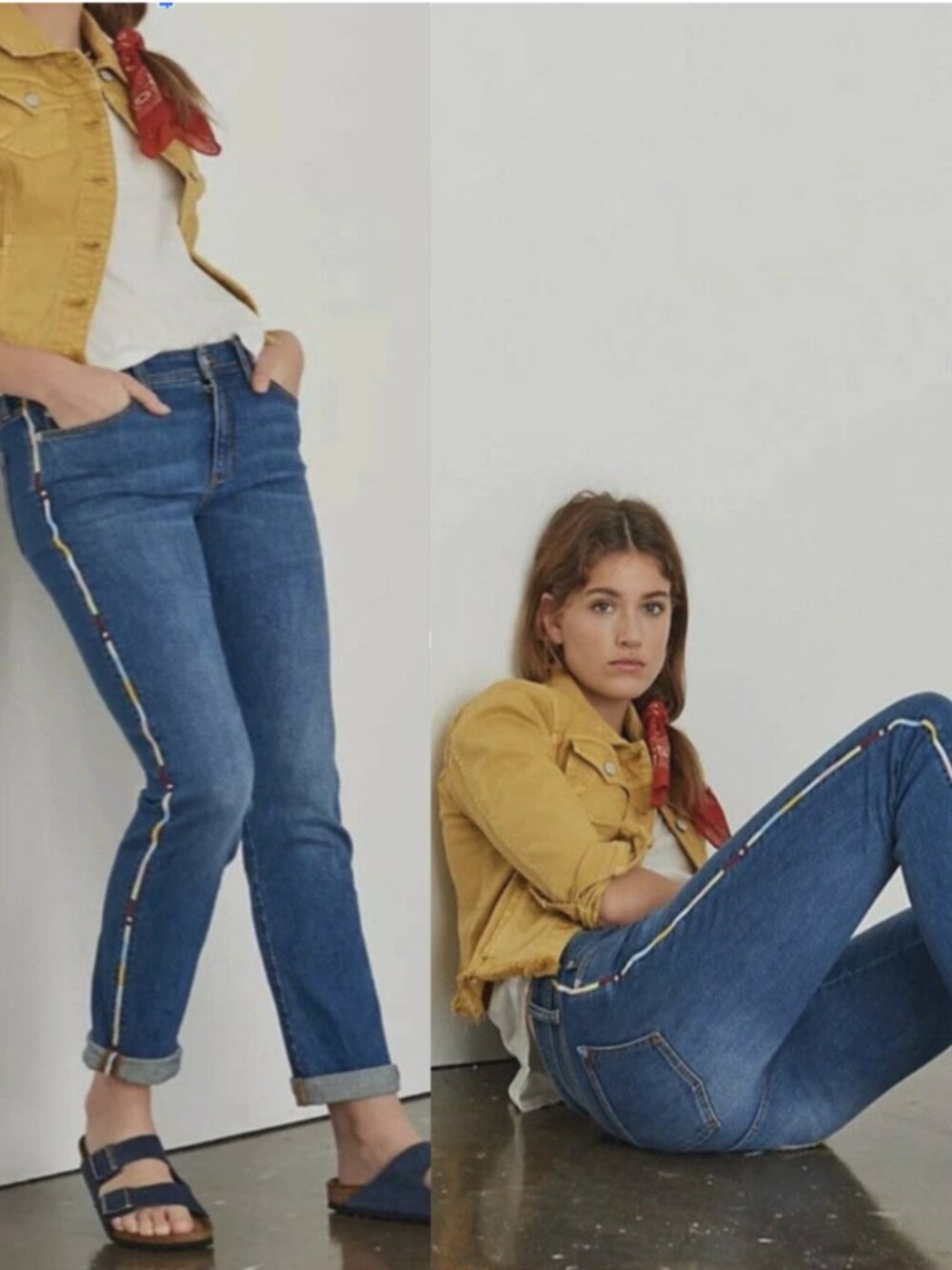 Pilcro Slim Boyfriend Crop Blue Denim Jeans, Size 31